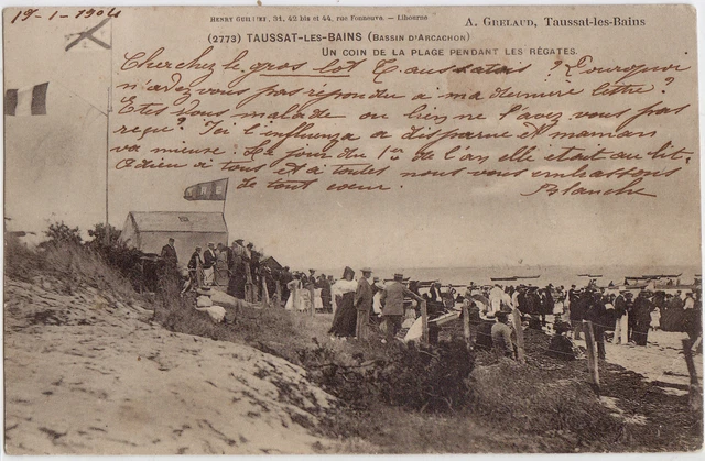 CPA-33- TAUSSAT-les-BAINS - A corner of the beach during regattas.