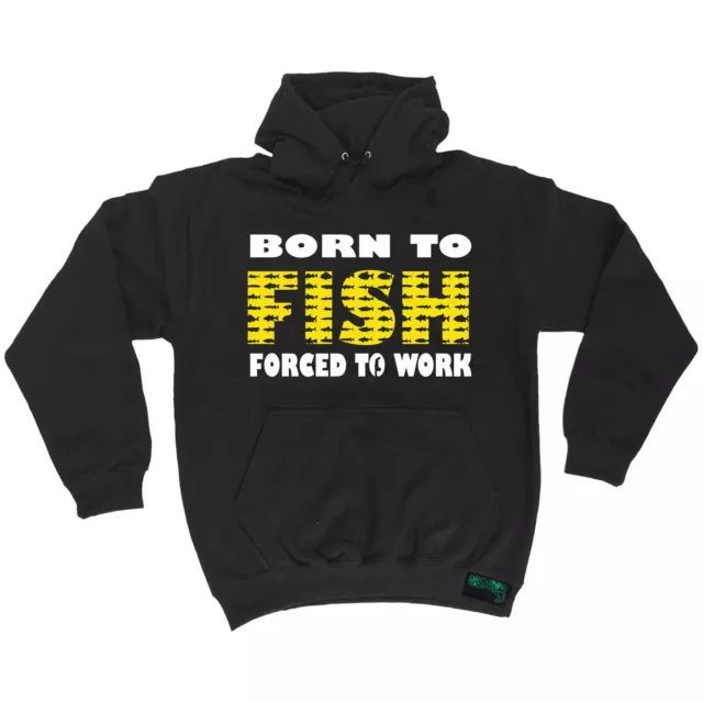 Born To Fish Forced To Work Drowning Worms HOODIE hoody birthday fishing fish