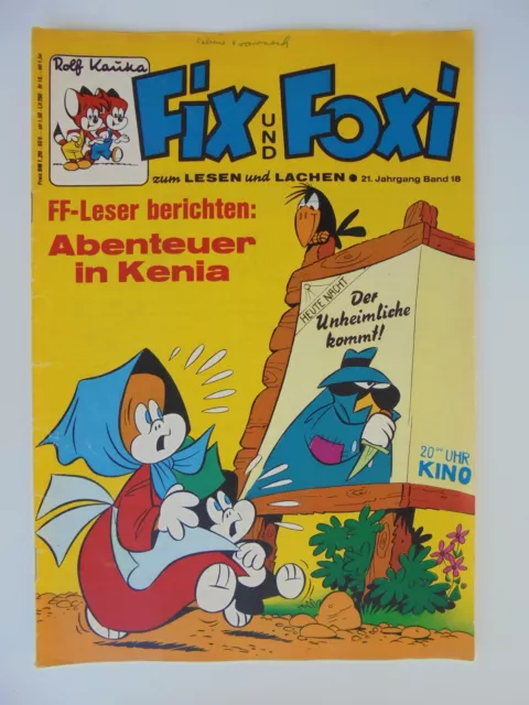 1x Comic - Fix und Foxi Nr. 18 - 21. Jahrgang - Rolf Kauka - Z. 2