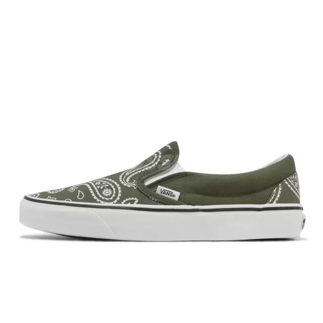 Vans Classic Slip-On Peace Paisley Grape Leaf Green Men Unisex Shoes VN0A5JMHB0F 2