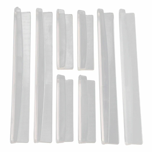 8pc CLEAR Car Door Edge Guard Strips Anti Collision Scratch Protector Trim Cover