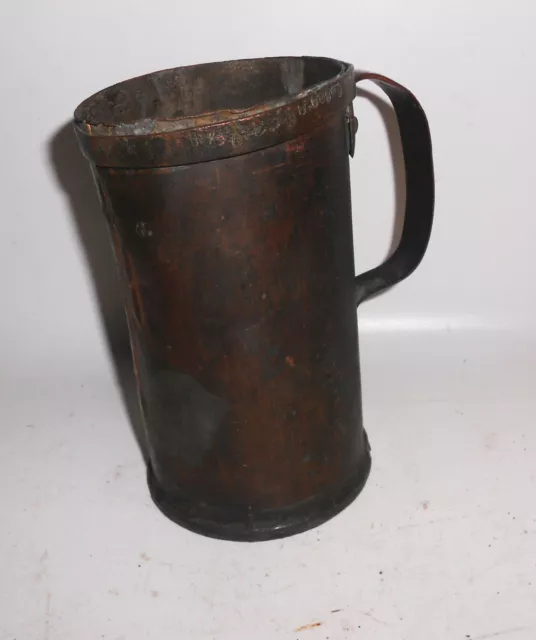 Antigua Cobre Taza M. K. 17.Aug.1878 Muchos Punzen Humpen Jarra de Cerveza