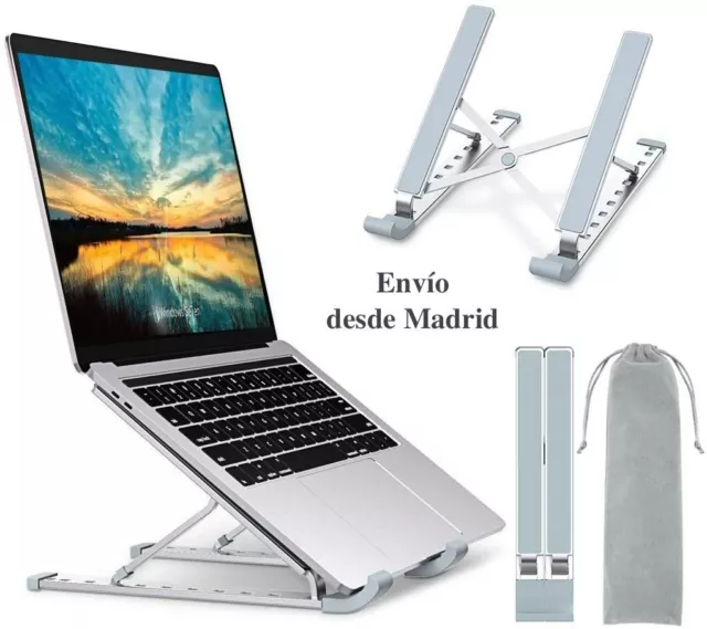 Soporte de aluminio universal para ordenador portátil tablet ajustable plegable