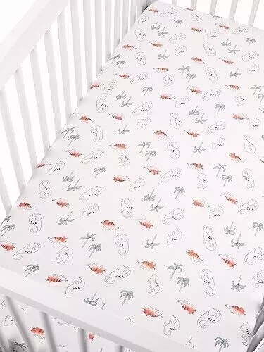 Simple Joys Carter Twin Pack - Soft Cotton Fitted Cot Sheets, Infant and Toddler
