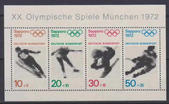 Alemania hoja bloque Michel 6 Juegos Olímpicos 1972 ** nuevo MNH 326