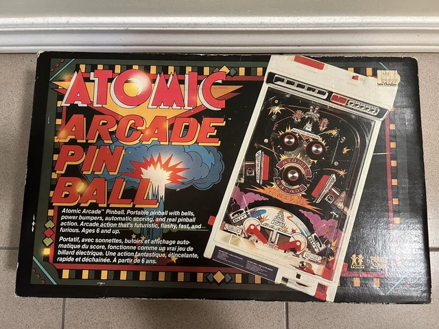 TOMY 1979 Atomic Arcade Electronic Pinball Machine Works Great, Original Box