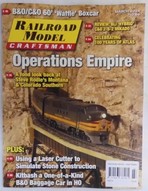 Railroad Model Craftsman magazine Mar '24 Steve Rodie Montana &Colorado Southern