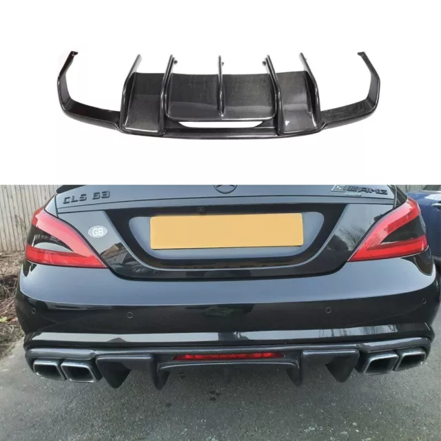 Pour Mercedes W218 CLS63 AMG 2011-18 Diffuseur Pare Chocs Arrière Spoiler Trous