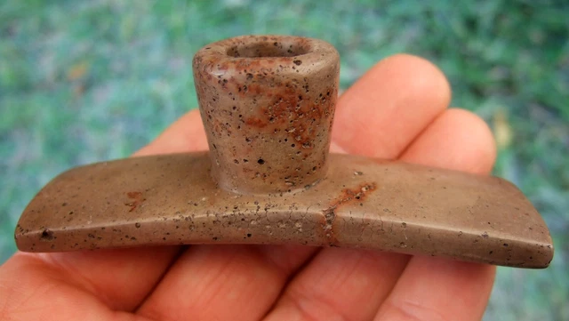Super Fine G10 Missouri Arched Bottom Hopewell Platform Pipe with COA Arrowheads