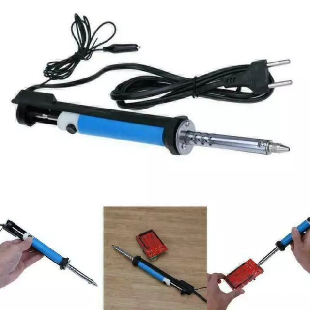 Desoldering Solder Sucker Soldering Pump Suction Tin Tool Gun Remova EU Plu S6K4 2