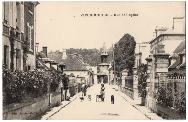 CPA 60 - OLD MILL (Oise) - Rue de l'Eglise (small animation)