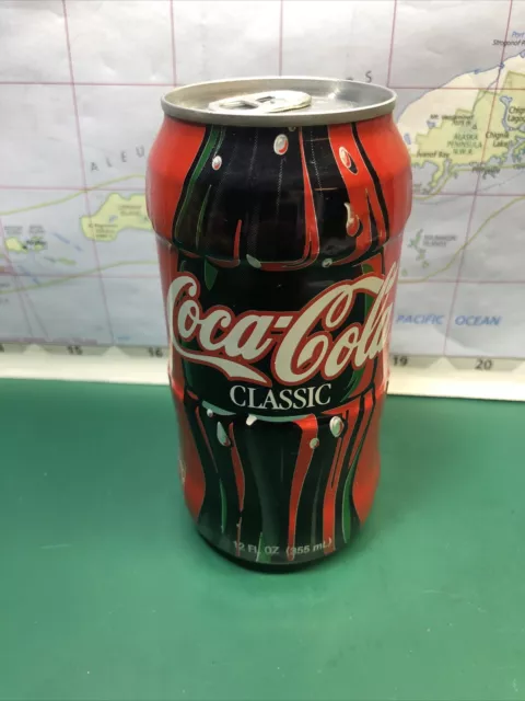 Coca Cola Classic Barrel Shaped Can  1996 Unopened & Empty Can