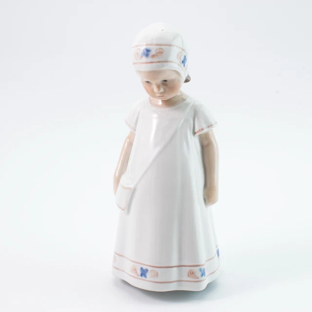 STATUINA PORCELLANA ROYAL COPENHAGEN "Else con Vestito Bianco" COD 404 CM 18x8x8