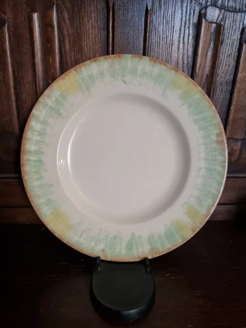 Antique Woods Ivory Ware England Plate Drip ware Sponge ware Dinner Plate  10"