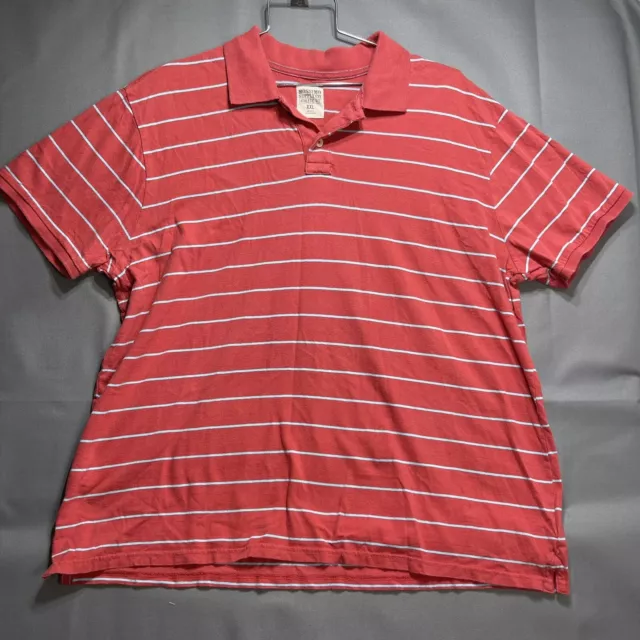 Mossimo Supply Co Polo Shirt Mens 2XL Red Athletic Fit 2