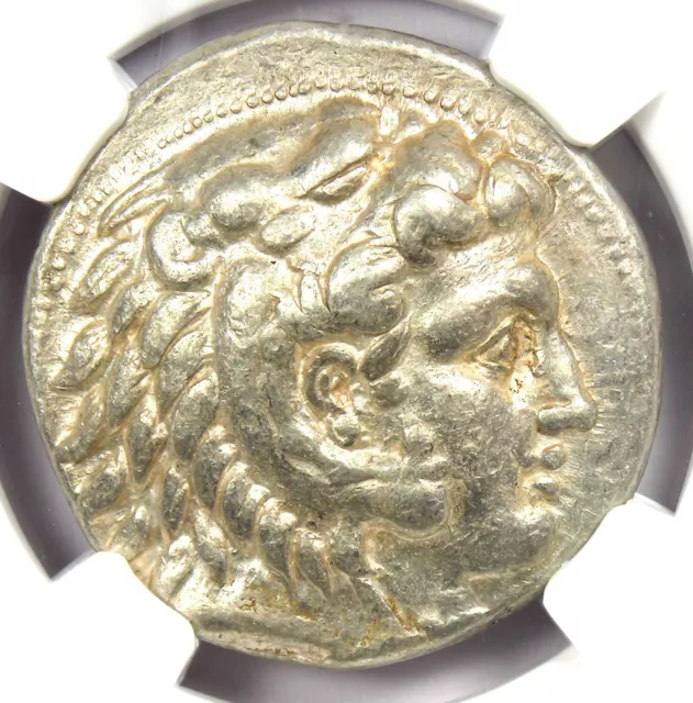 Alexander the Great III AR Tetradrachm Coin 336-323 BC - NGC XF - 5/5 Strike!