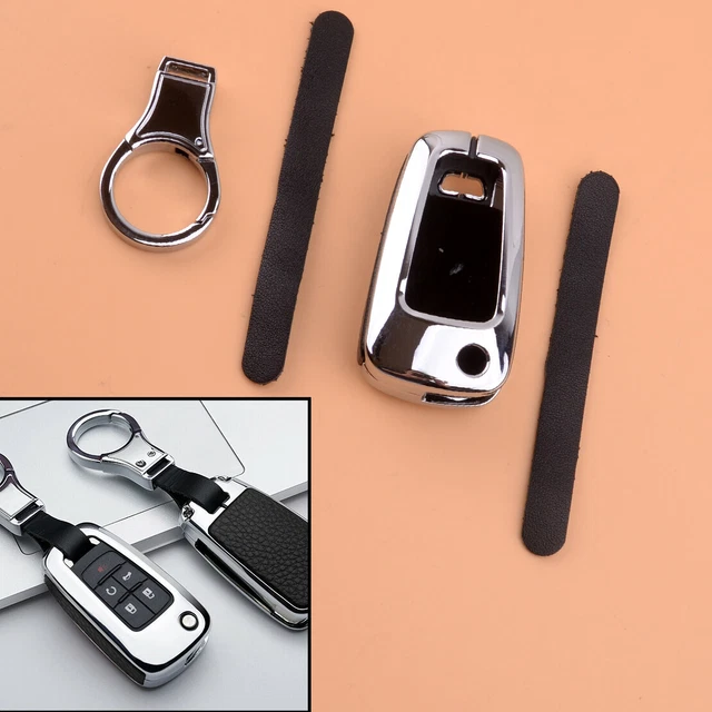 Car Black Zinc Alloy Remote Key Cover Chain Case Fob fit for GM Buick Chevrolet