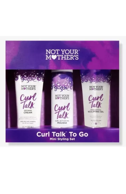 Not Your Mothers Curl Talk 3 Piece Mini Styling Set with Mousse, Cream, & Gel