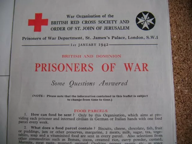 booklets 1942 Red Cross & St Johns Prisoner of War ,Free French La Collaboration 3