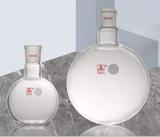 Lab glassware round bottle flask 500ml 1L 2L 3L 24/29 29/32 ONE NECK FLASK