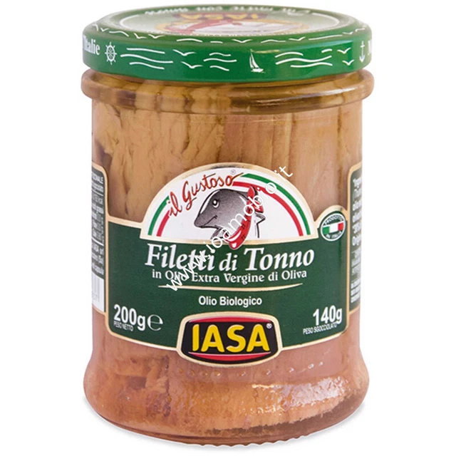 Filetti di Tonno in olio Extravergine di Oliva 200g - Iasa il Gustoso