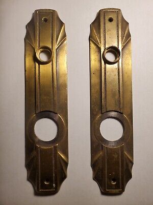 Eagle Lock Company Art Deco Brass Interior Door Hardware - Set of 2