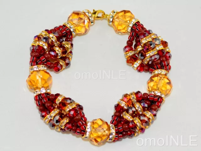 Ilde Santeria Ifa Orisha Bracelet Idde Mazo Oya Glass Beads Oya Cemetery Owner