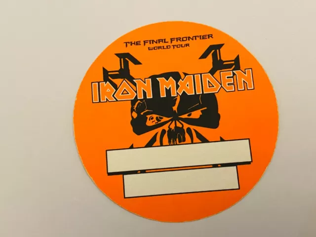 Iron Maiden Rare Official 2010/11 The Final Frontier World Tour Back Stage Pass