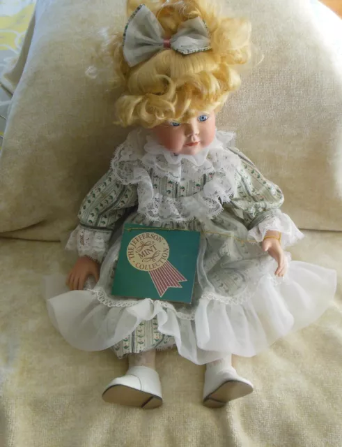The Jefferson Mint Collection Porcelain Lee Ann Doll 20" Tall "Rare"