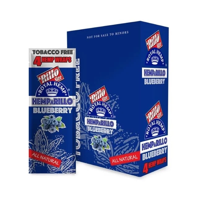 HEMPARILLO RILLO SIZE Rolling Paper 4 Count Per Sleeve Pack of 15 ...