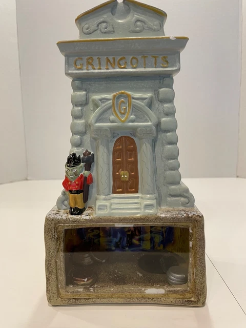 VINTAGE 2000 HARRY Potter Gringotts Ceramic Bank W/ Window