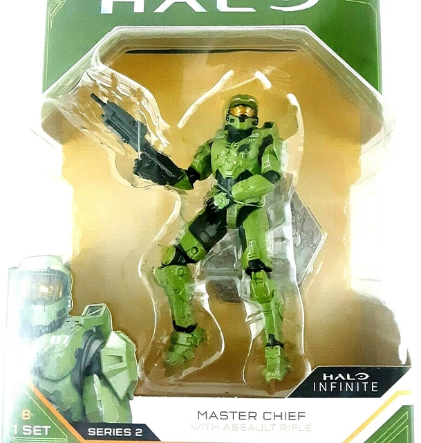 HALO INFINITE SERIES 2 MASTER CHIEF w Assault Rifle and Stand 4.5 inch ...