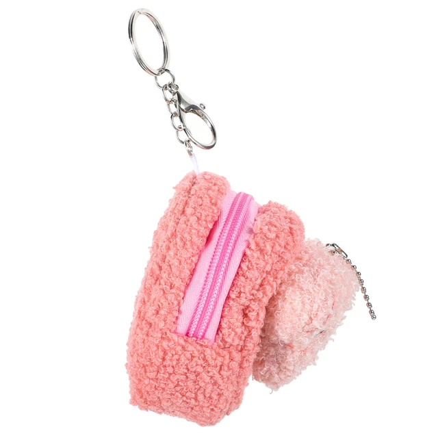 card pocket key chain Mini Sacs À Main Porte-monnaie En Peluche Portefeuille De