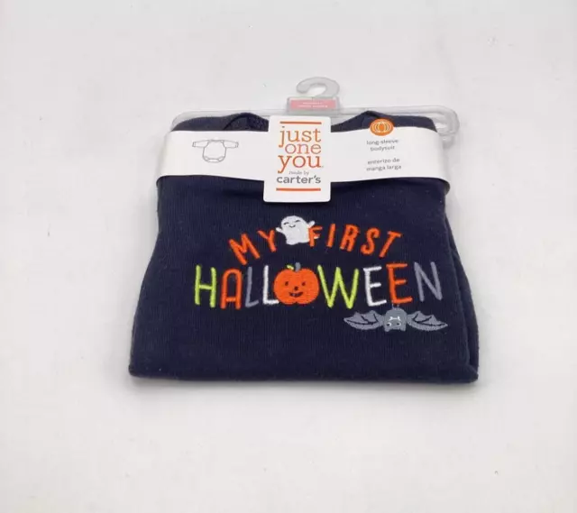 Carter’s Just One You Black My First Halloween Long Sleeve Bodysuit. NEWBORN NEW