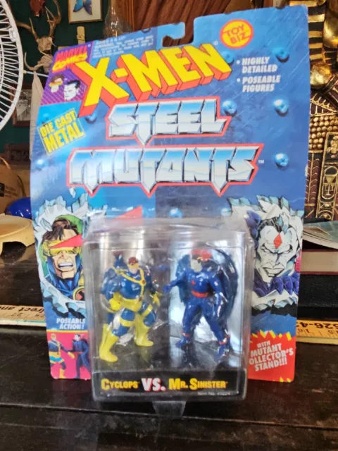 X-men Steel Mutants Cyclops VS Mr Sinister Set Action Figure Toy Biz 1994 Marvel
