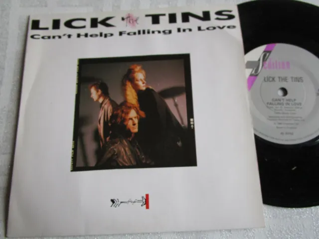 Lick The Tins Can't Help Falling In Love. Sedition EDIT 3308 Vinyl 7inch Single