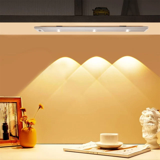 Sensor de movimiento debajo de las luces del gabinete - LED debajo del mostrador iluminación del armario, cocina