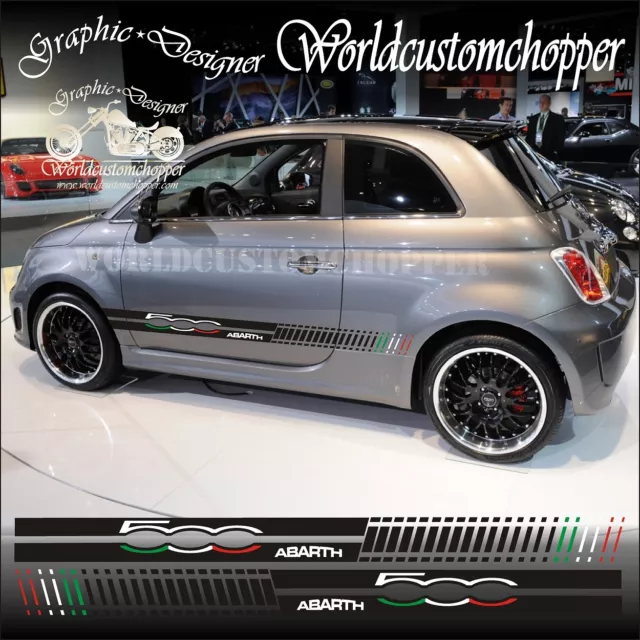 2 BANDS ADHESIVE Fiat 500 Set Matching Car Tuning Stripes Stickers Decal  £33.37 - PicClick UK