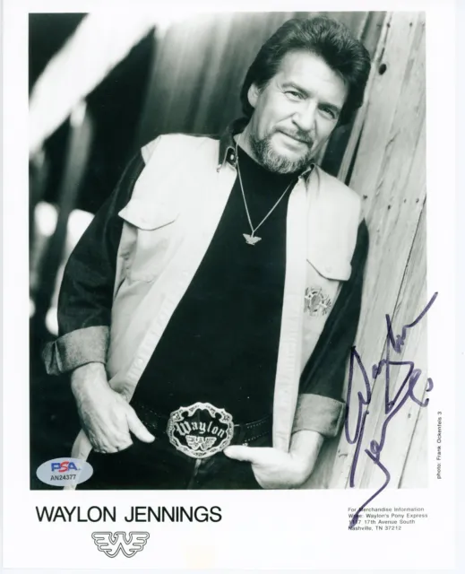 Waylon Jennings ~ Signed Autographed Promo Photo Country Legend ~ PSA DNA