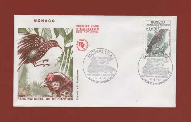 FDC MONACO 1982 - Parc National du Mercantour