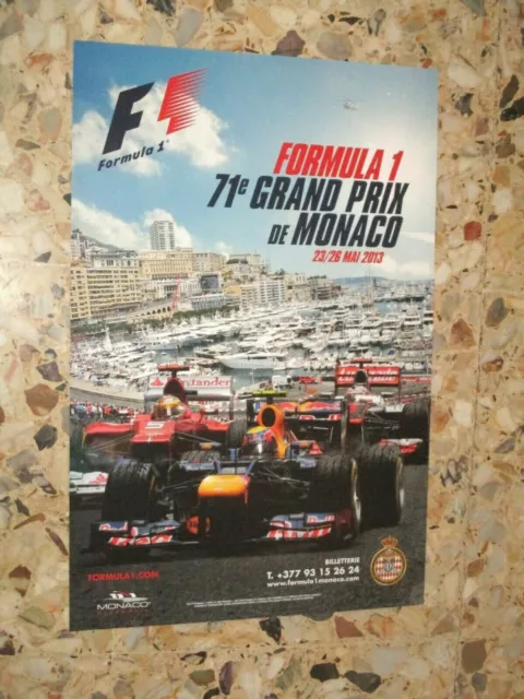 71 Eme Grand Prix Monaco 2013  Affiche Originale F1 Formule 1 Formula One