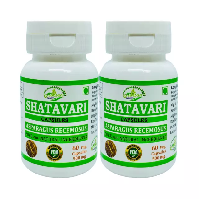 Capsules Shatavari de Morsan Nutraveda | Boîte de 2 x 60 x 500 mg....