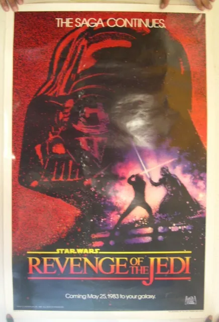 Star Wars Poster Revenge Di Il Jedi Saga Continues Film Maggio 25 1983 Originale