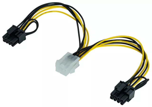 1x Dédoubleur d'alimentation PCI-Express,(6 Pin (f) vers 2x 6+2 Pin(m)PCIe)