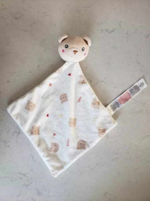 Primark Baby Teddy Bear Comforter Cuddle Blankie Home Love