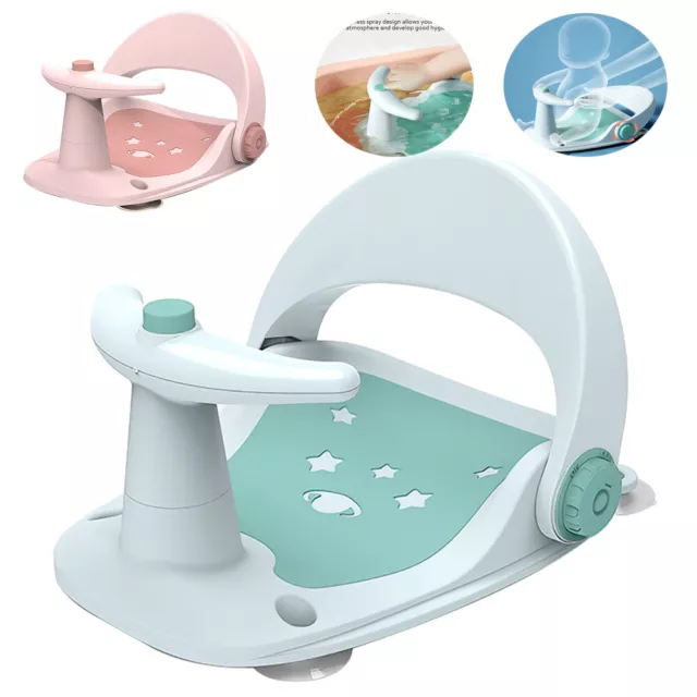 Baby Bath Seat Toy Bath Chair Safety Sit up Bathing Backrest Non-Slip Toddler