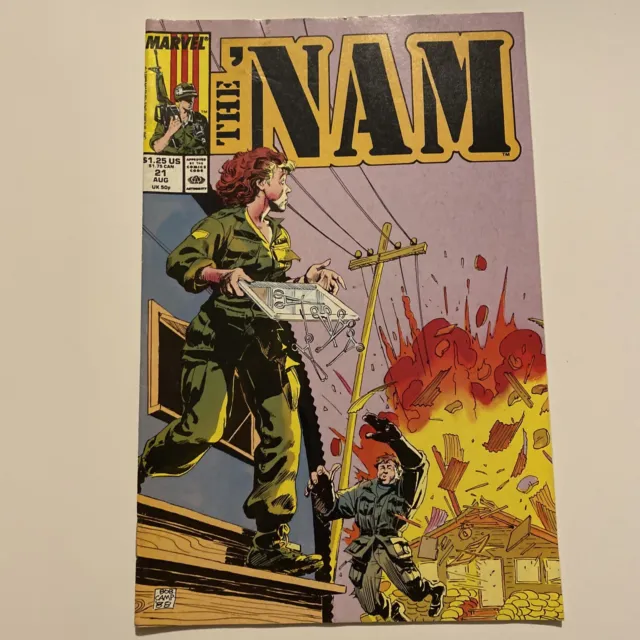 ** THE NAM # 21 ** Copper Age Marvel Comics 1988 Vietnam War DOUG MURRAY … FN