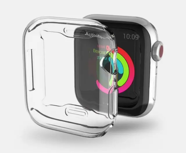 Apple Watch Serie 1 38 mm 360° TPU Silikon Hülle Case LCD Display Schutz Clear