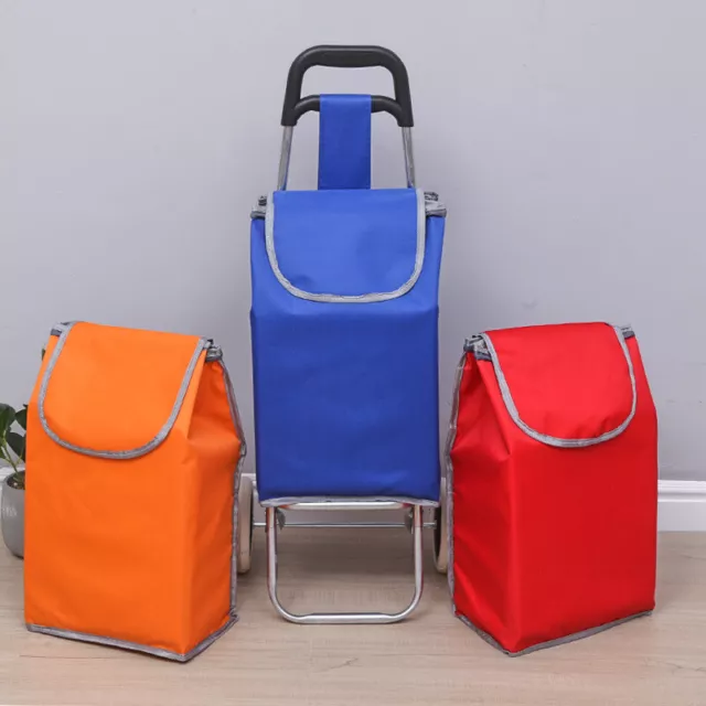 Large Capacity Strong Shopping Trolley Folding Durable Wheeled Bag UK 2