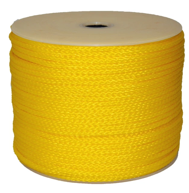 27-302 1/4-Inch by 500-Feet Hollow Braid Polypro Rope, Yellow